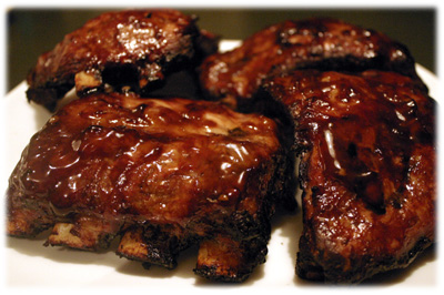 ribs with teriyaki sauce