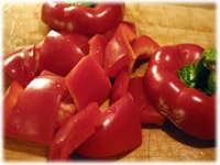 chopped red pepper