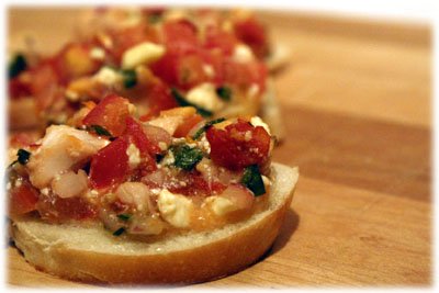 Very tasty grilled chicken bruschetta from tasteofBBQ.com