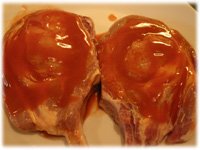 pork chops franks red hot sauce