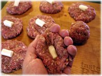 stuffing meatballs with cheese