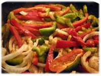 fried veggies for fajitas