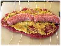 tenderloin stuffed with sausages