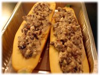 stuffed zucchini with sausage