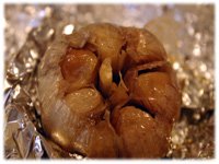 beautiful roasted garlic head